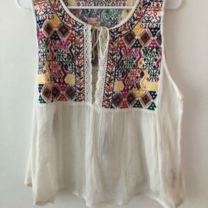 free people embroidered tank new with tags